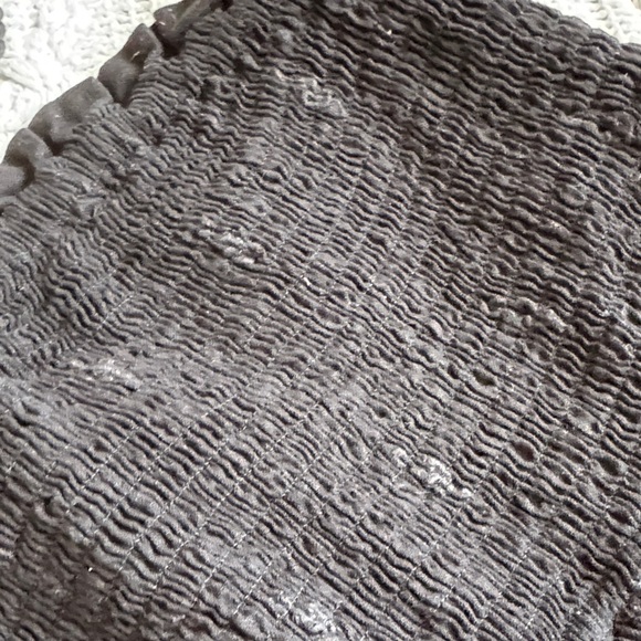 Anthropologie Black Strapless Jumpsuit with Eyelet Detail - Picture 9 of 11